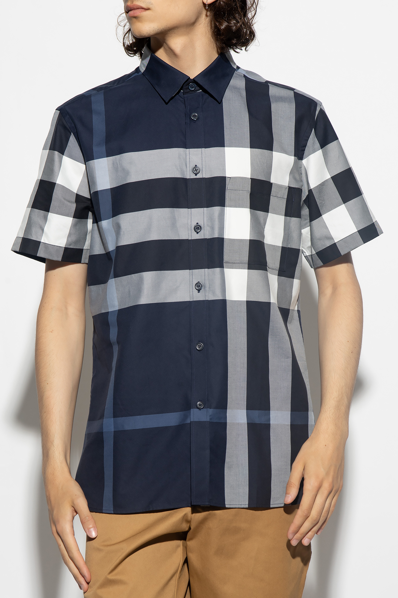 Burberry short sales sleeve dress shirt